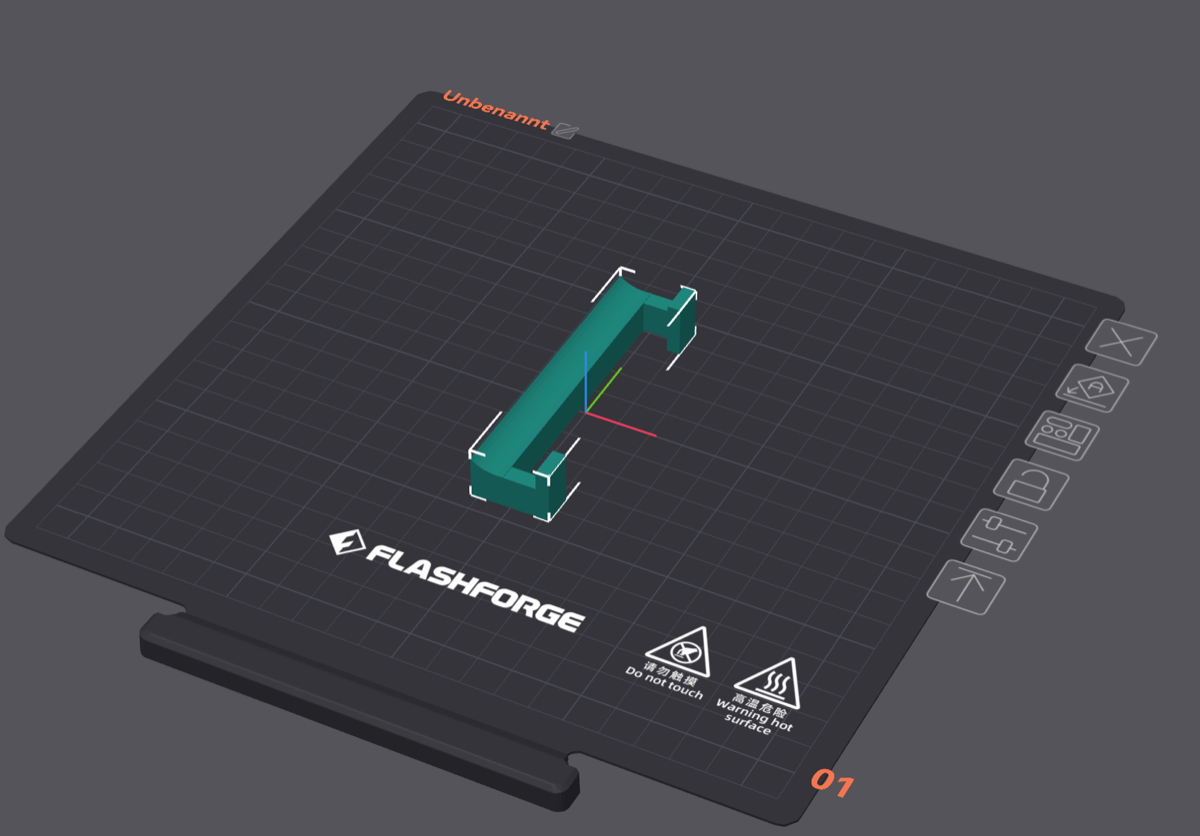 Clamp bar print orientation