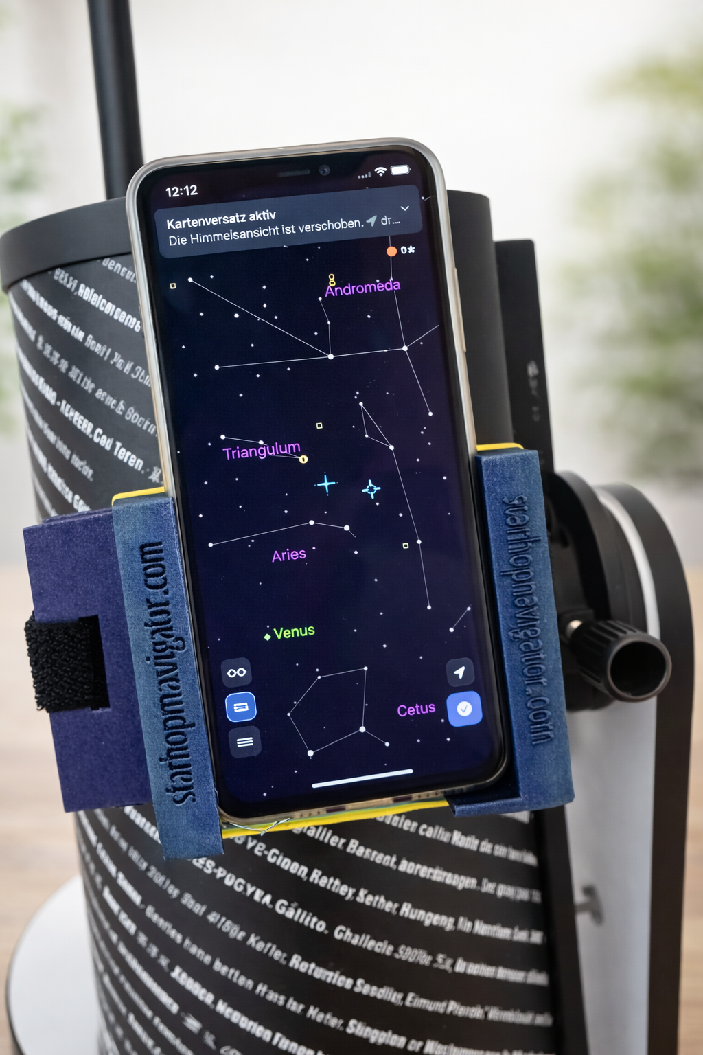 3D-printed mount close-up on tabletop Dobson